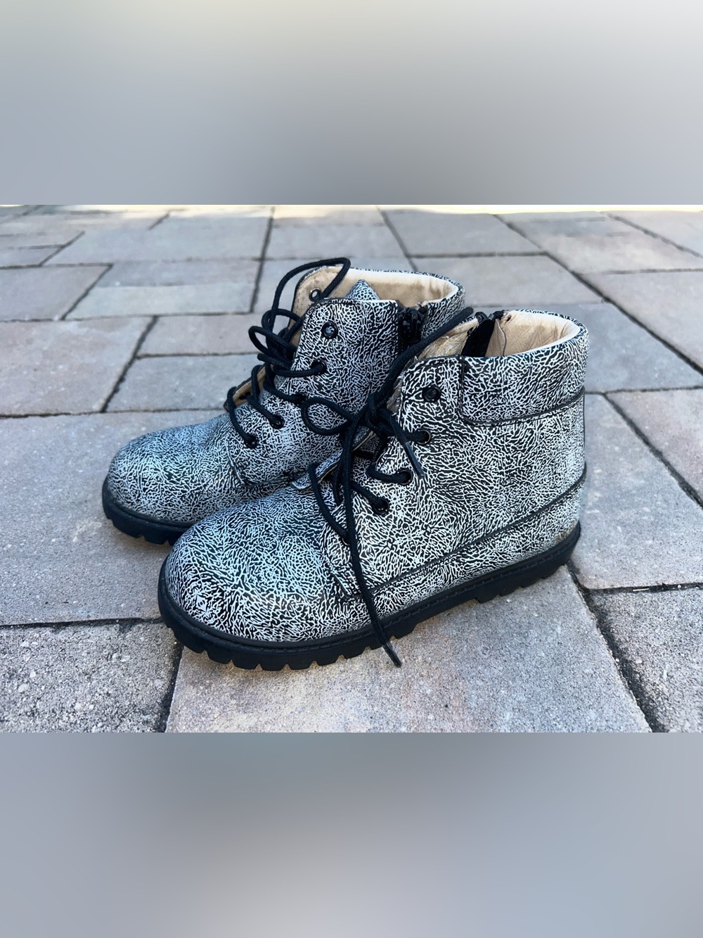 Akid Combat Boots Elephant Print
